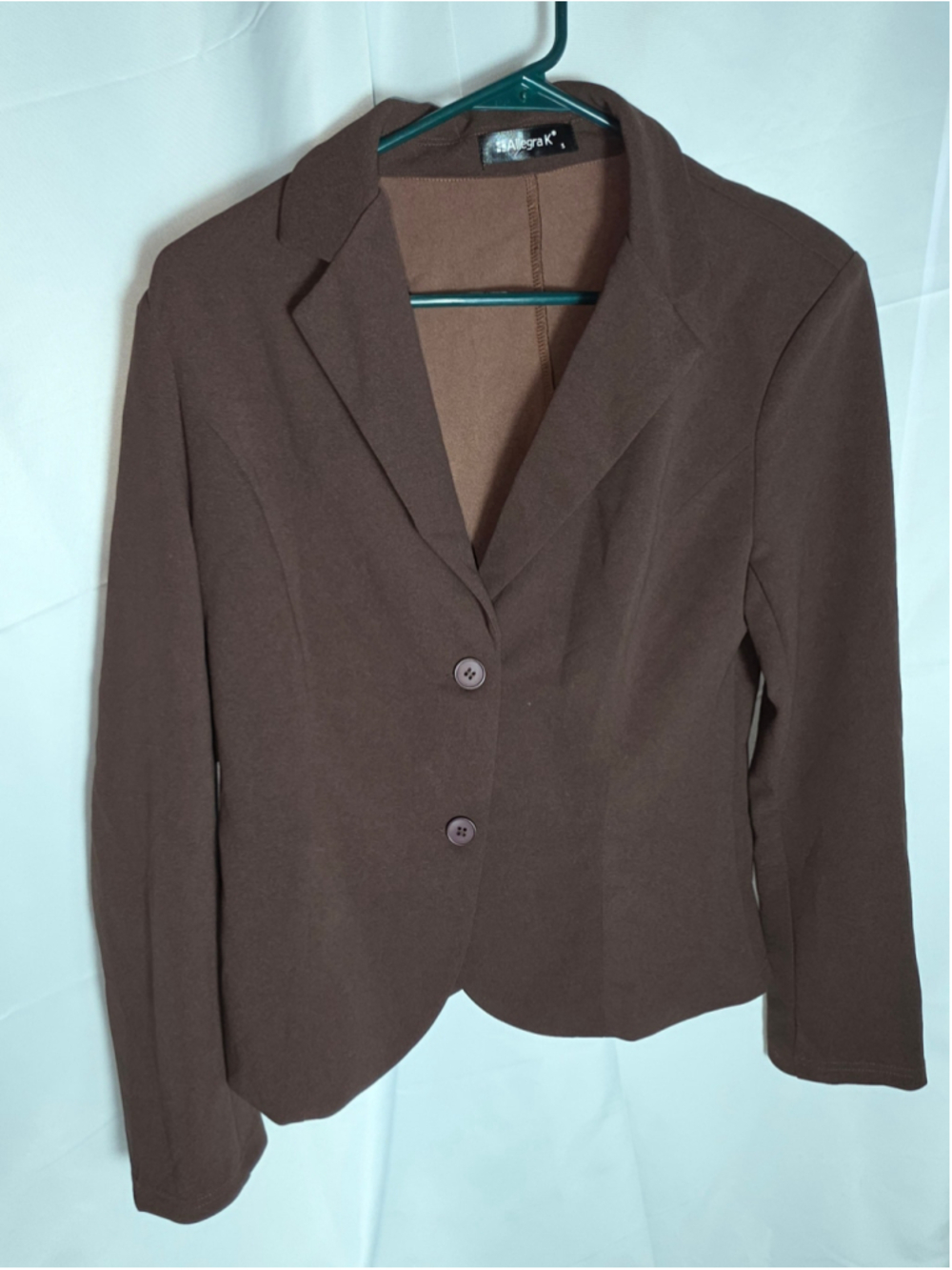 Women's Allegra K Brown Blazer Jacket Size S officewear preppy casual fall chic